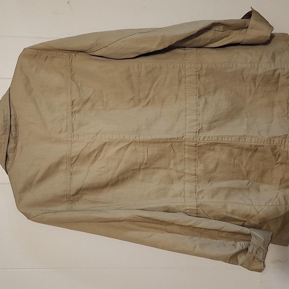 Talbots Tan Utility Jacket Lightweight Cotton Ble… - image 6
